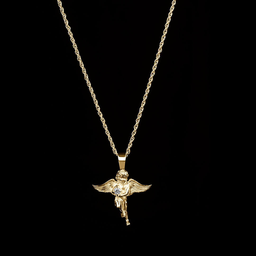 ANGEL CUPID CHARM NECKLACE