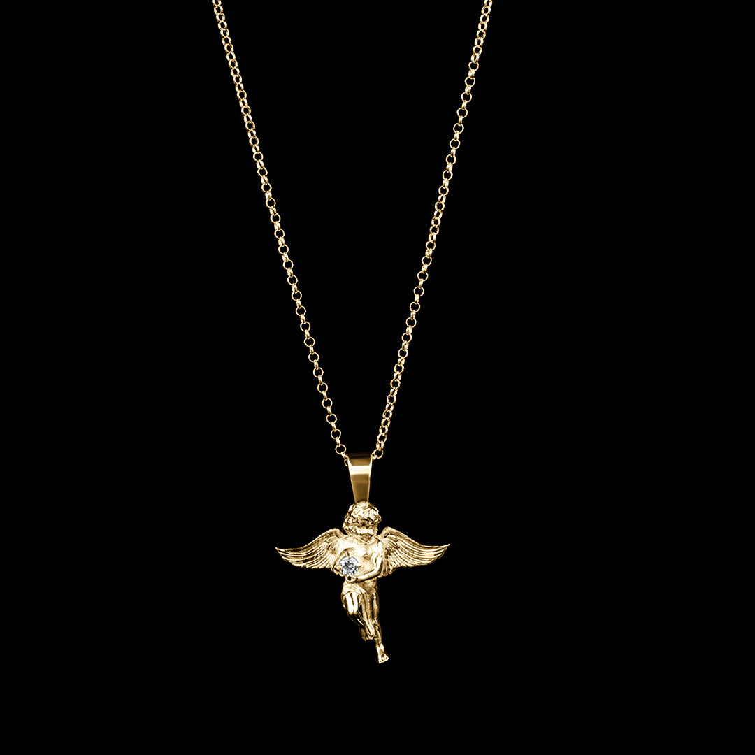 ANGEL CUPID CHARM NECKLACE
