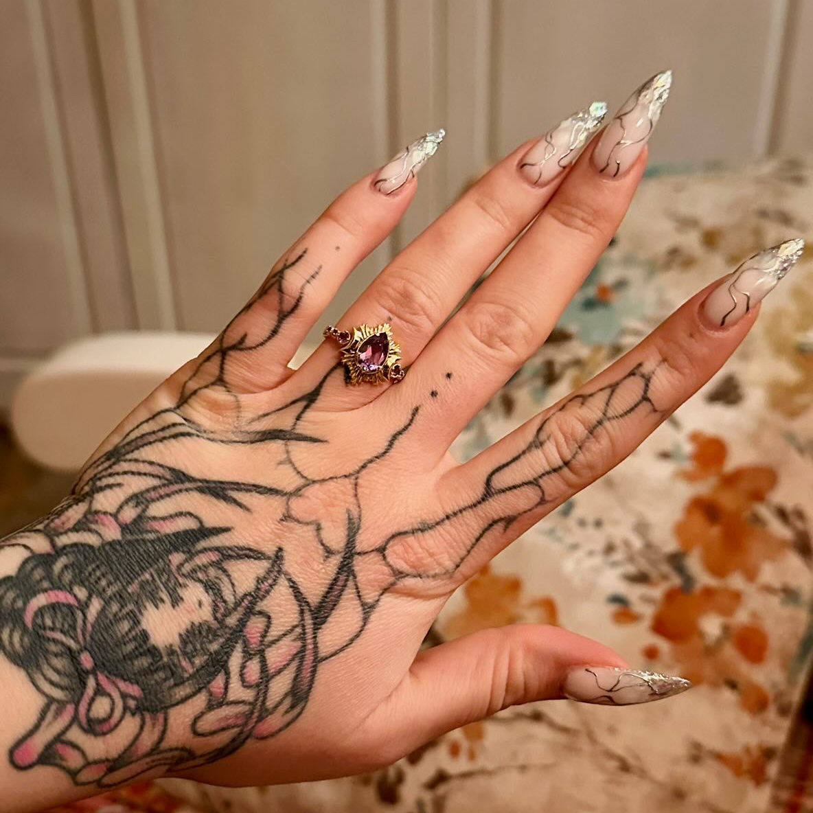 SILVER AMETHYST RING