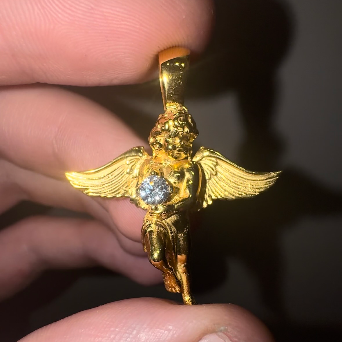 ANGEL CUPID CHARM NECKLACE