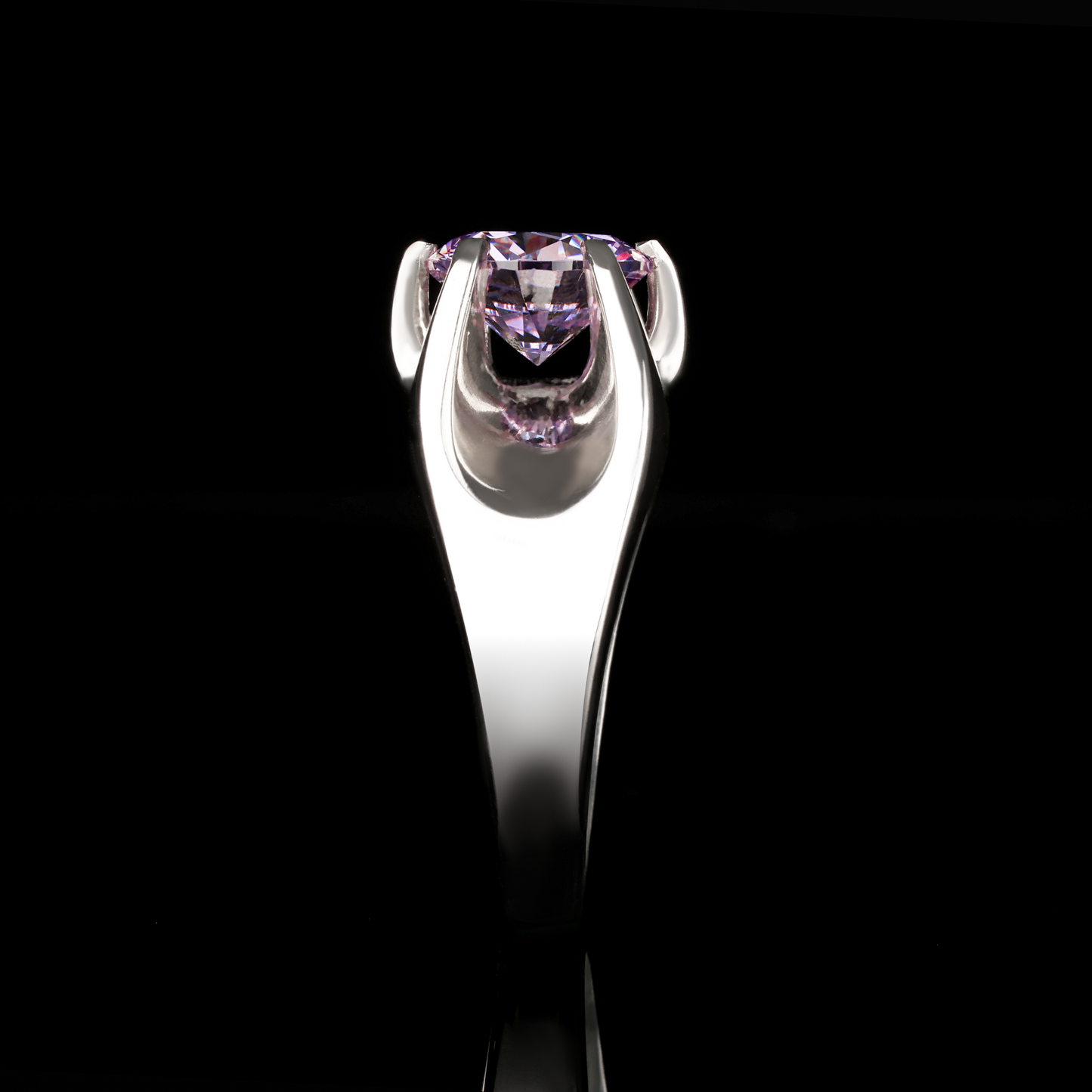 FUTURISTIC RING WITH BIG STONE