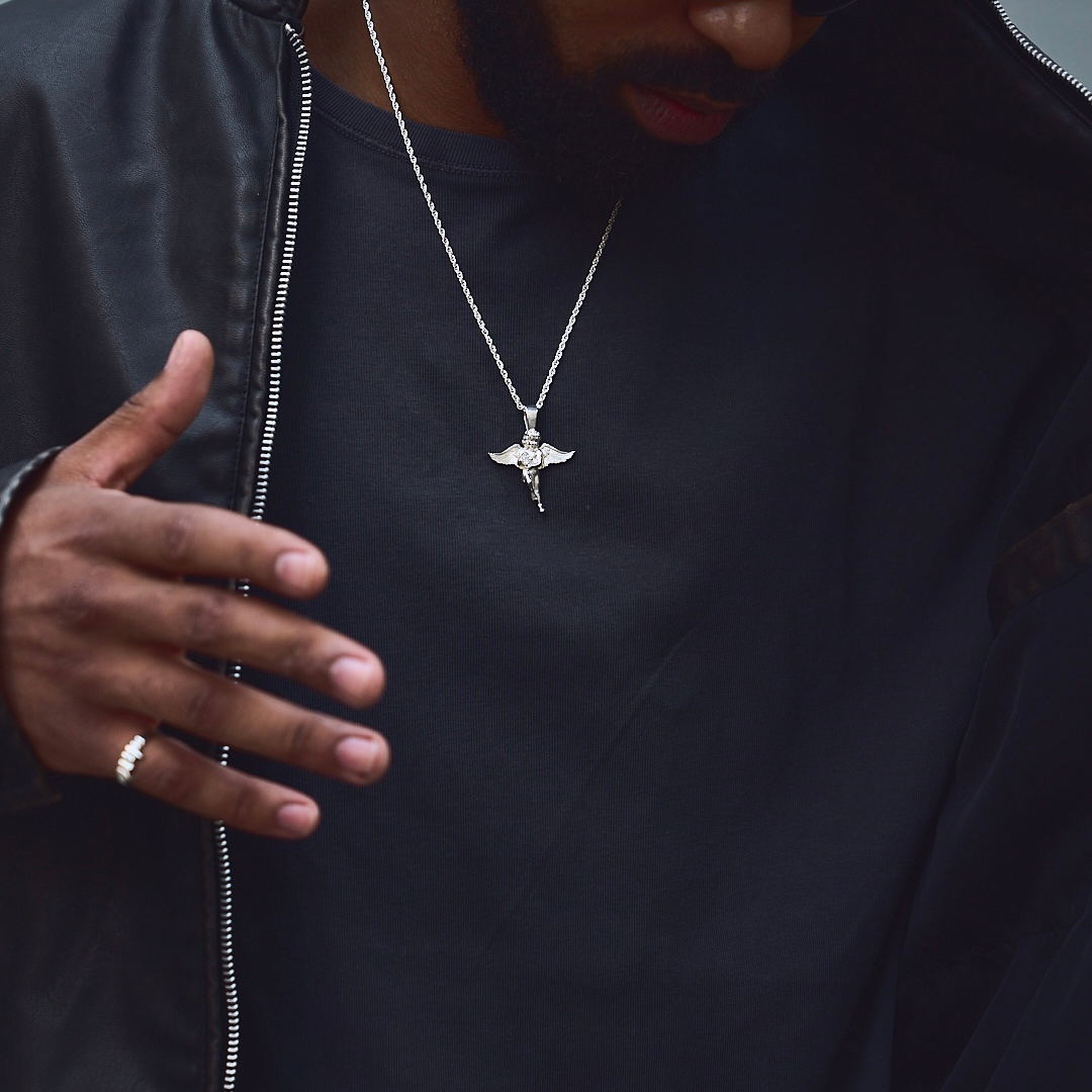 ANGEL CUPID CHARM NECKLACE