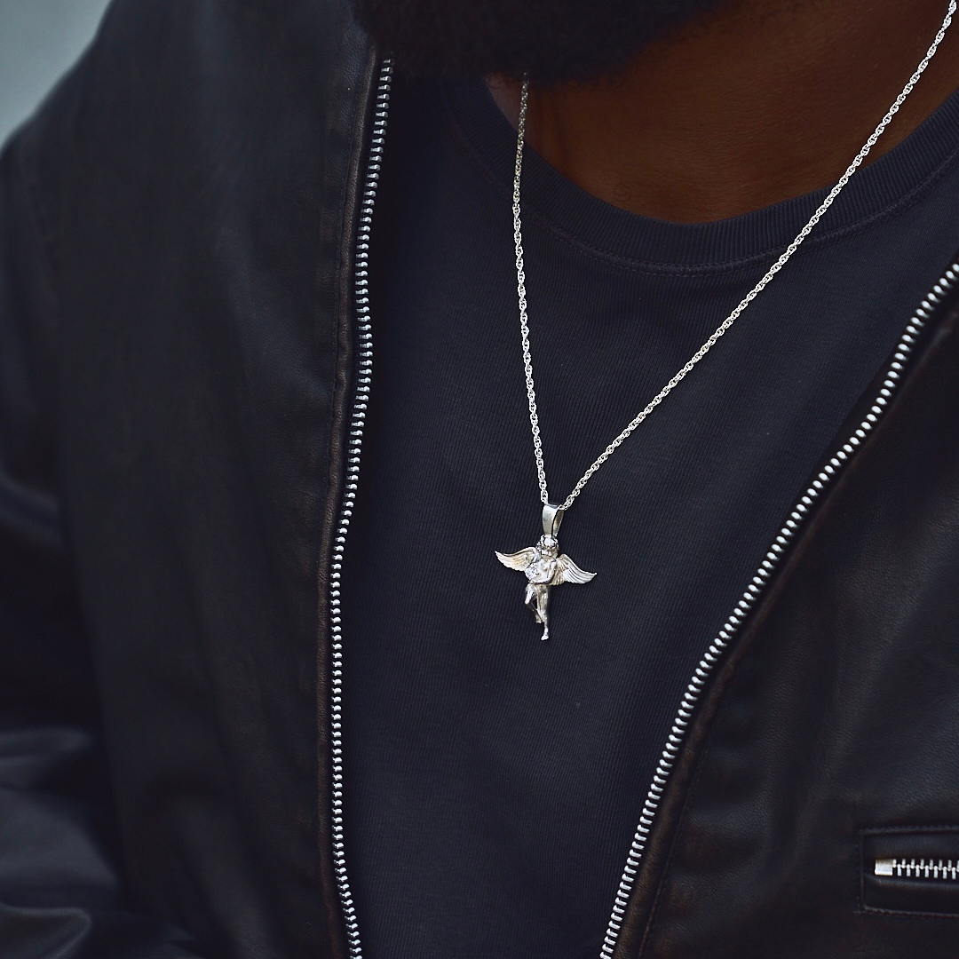 ANGEL CUPID CHARM NECKLACE