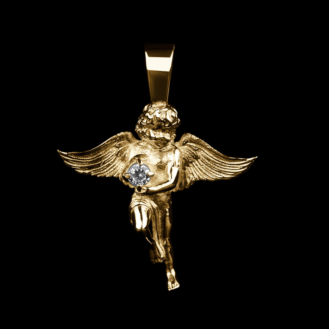 ANGEL CUPID CHARM NECKLACE