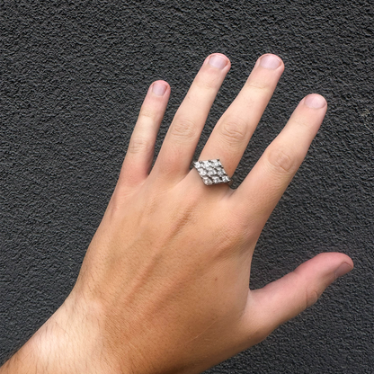 RHOMBUS GRID RING