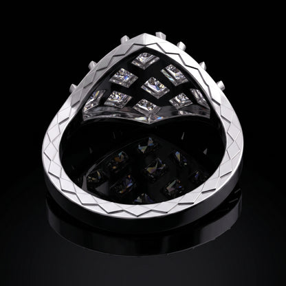 RHOMBUS GRID RING