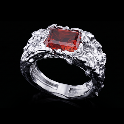 MOLTEN GARNET RING