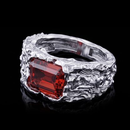 MOLTEN GARNET RING