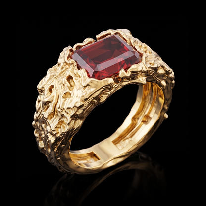 MOLTEN GARNET RING