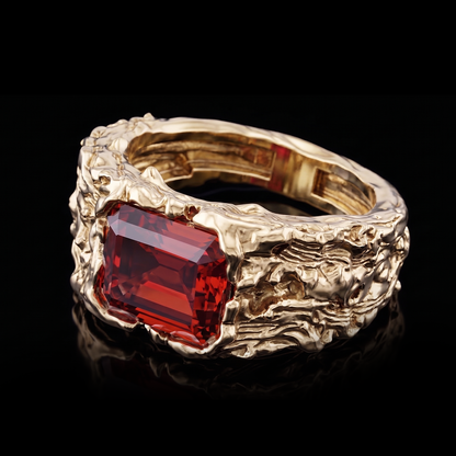 MOLTEN GARNET RING