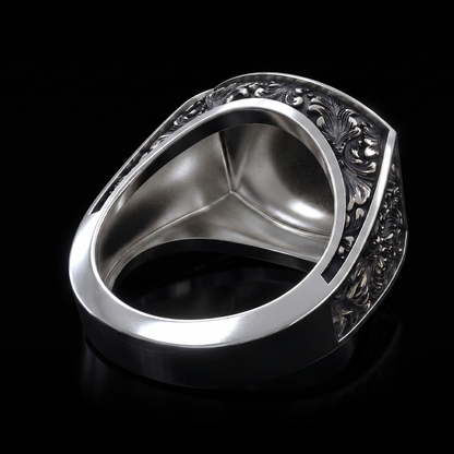 ORNATE CROSS SIGNET RING