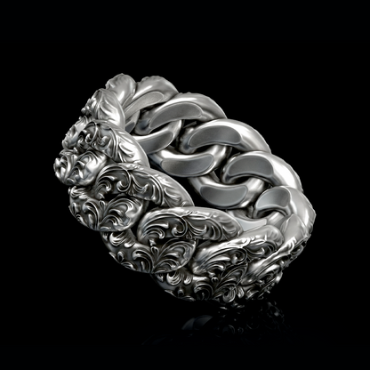ORNATE CUBAN CHAIN RING