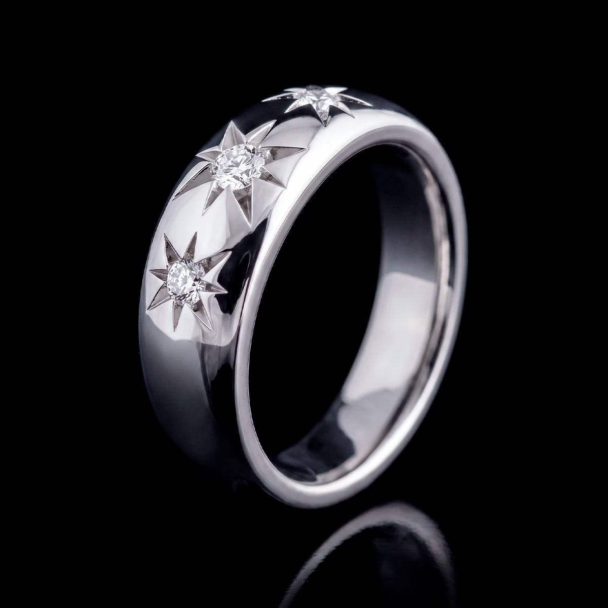 TRIPLE STAR BAND RING
