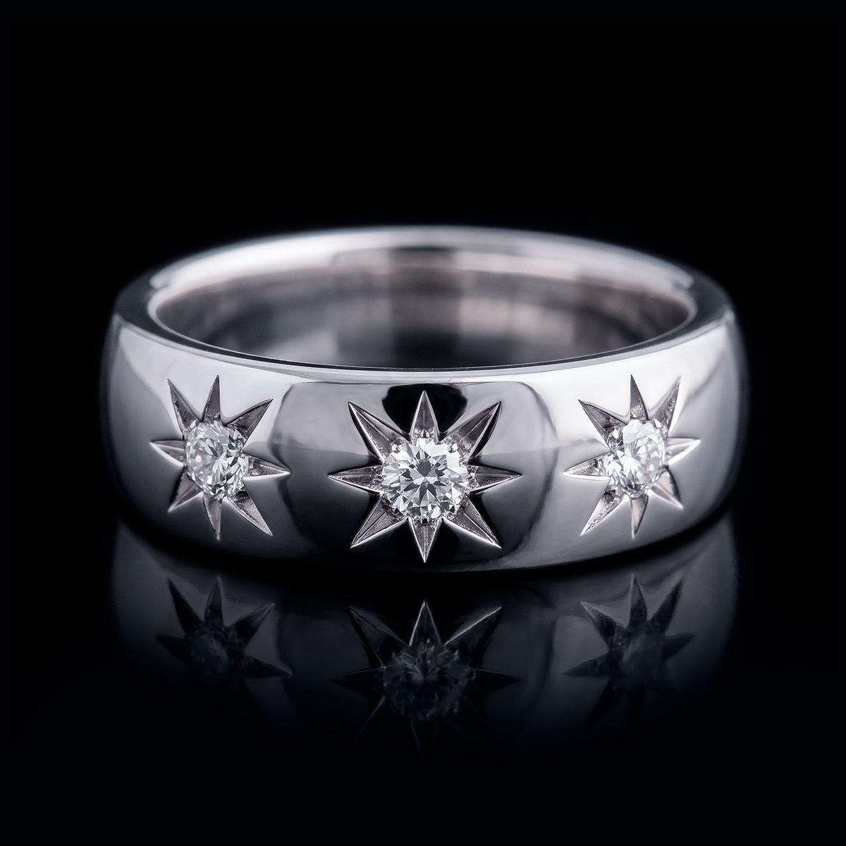 TRIPLE STAR BAND RING