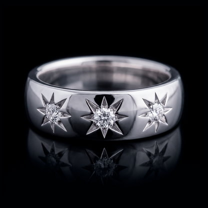 TRIPLE STAR BAND RING