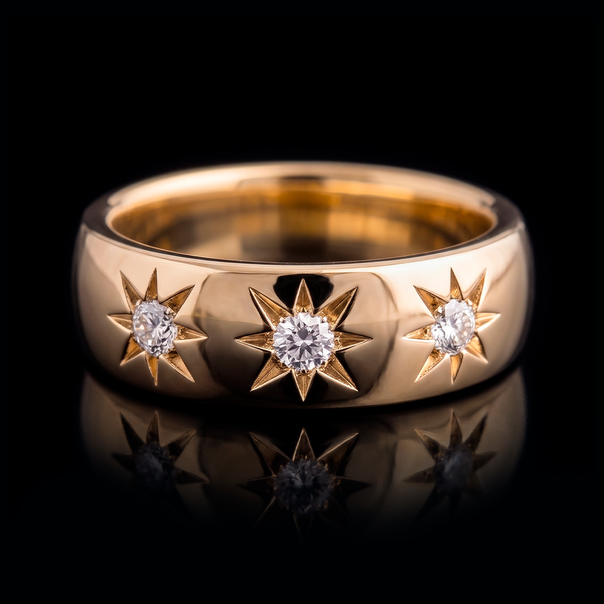 TRIPLE STAR BAND RING