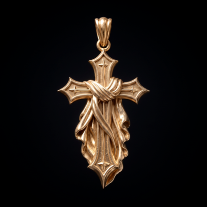 DRAPED CROSS PENDANT