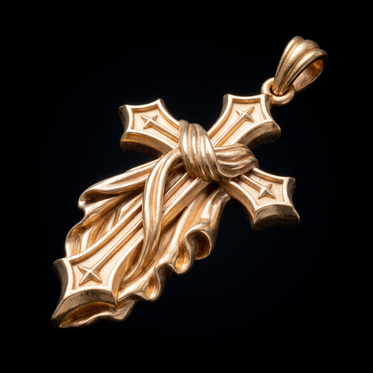 DRAPED CROSS PENDANT