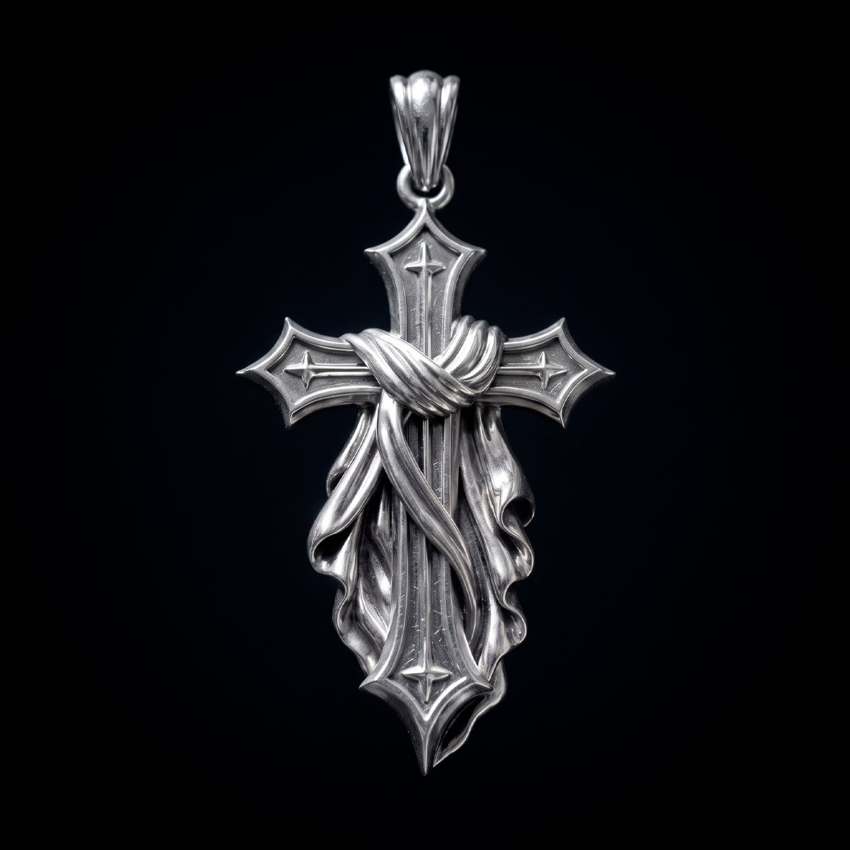 DRAPED CROSS PENDANT