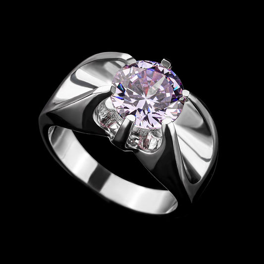 FUTURISTIC RING WITH BIG STONE