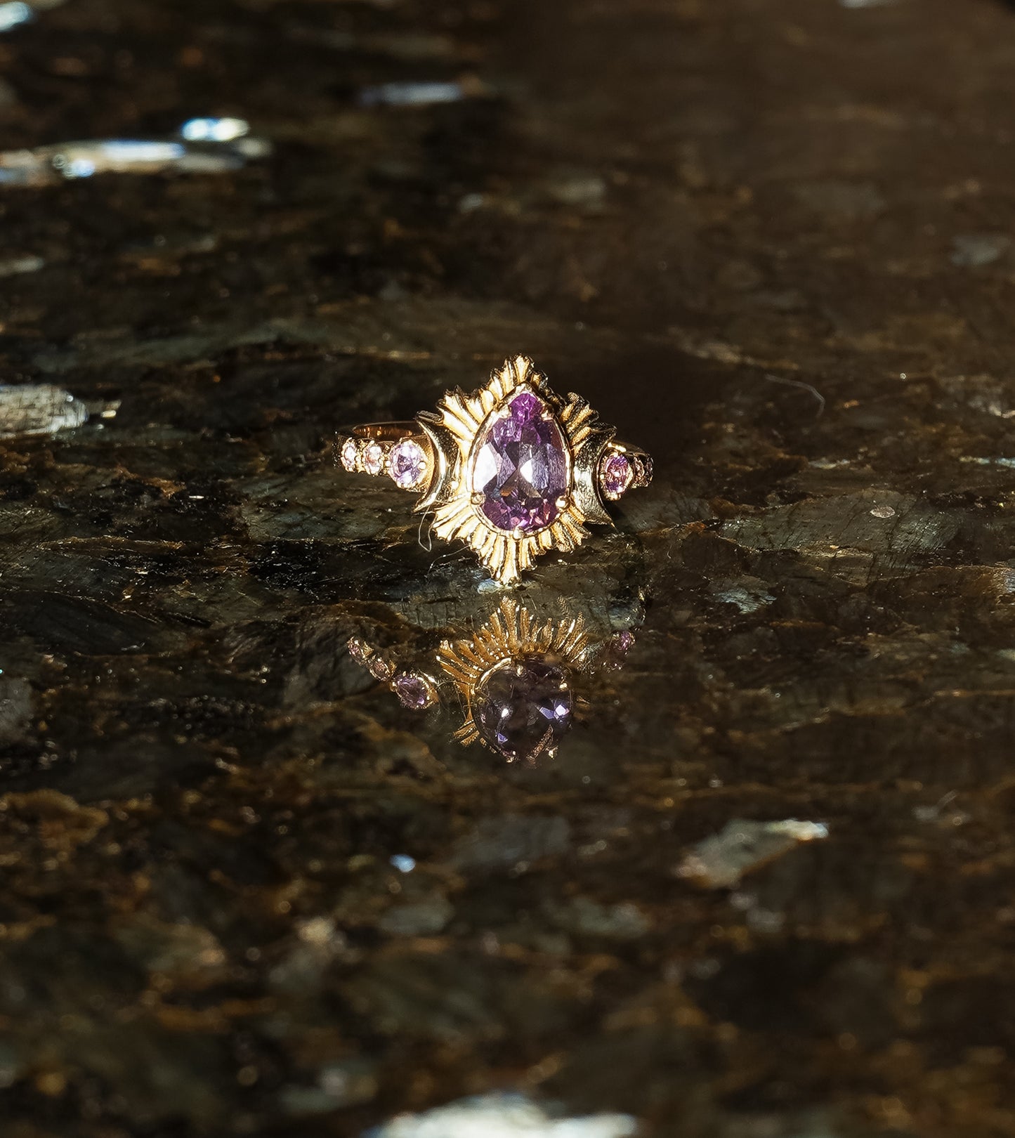 SILVER AMETHYST RING