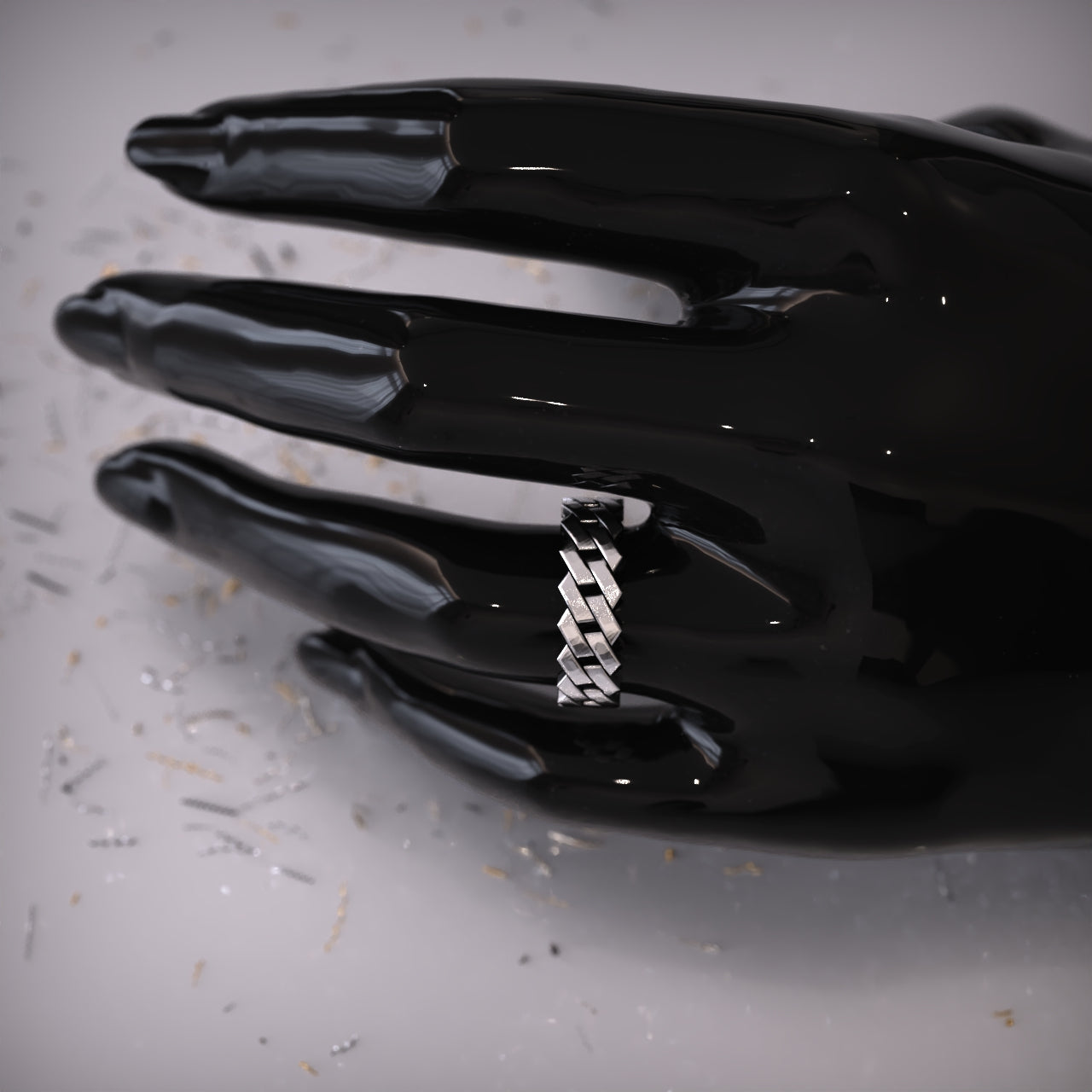 BRASS SQUARE CURB RING